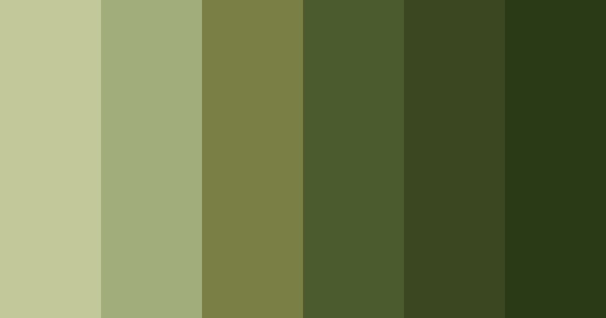 Download shades of olive color palette PNG image (landscape)