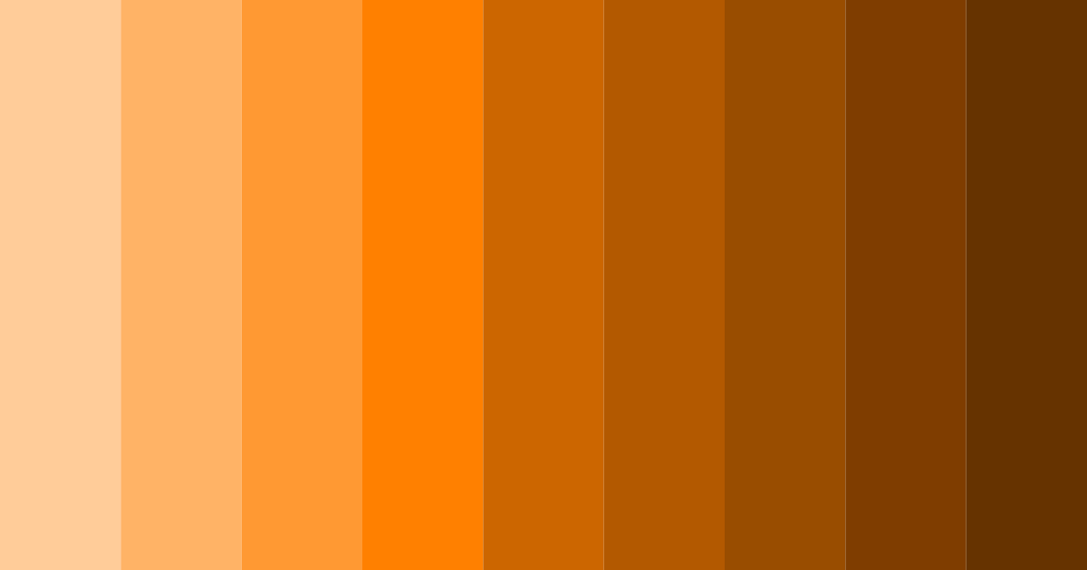 Download dark orange shades color palette PNG image (landscape)