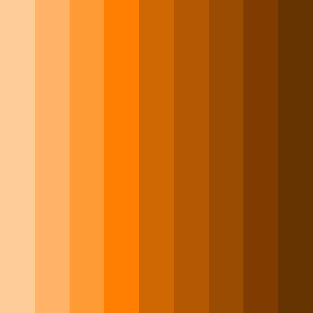 Download dark orange shades color palette PNG image (square)