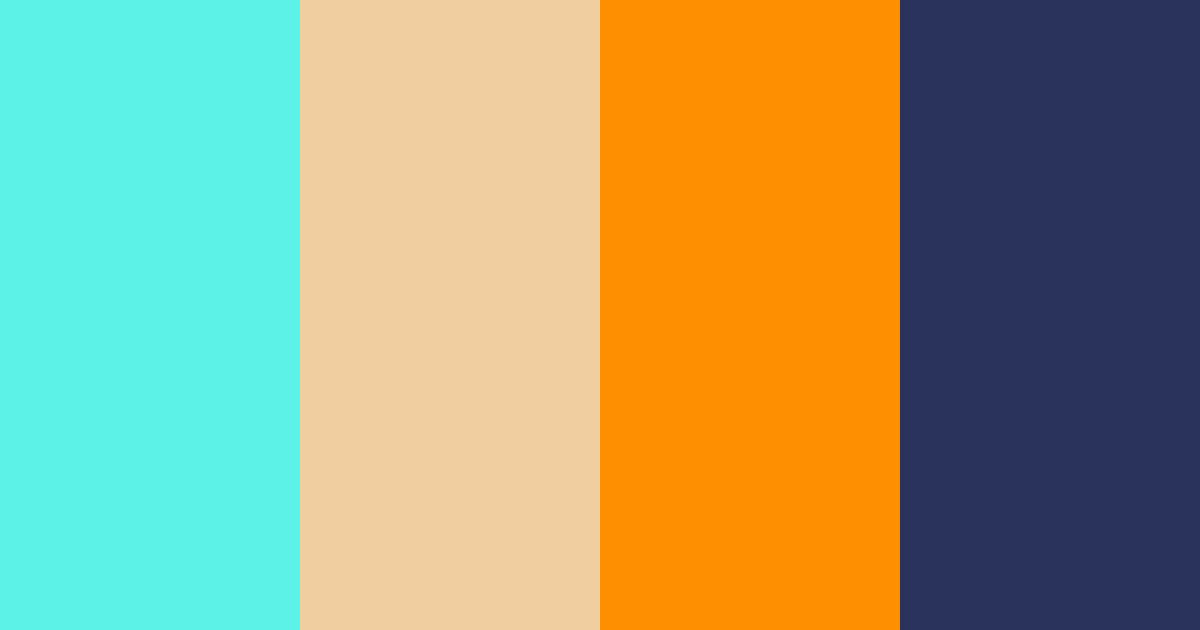 Download minty sunrise color palette PNG image (landscape)