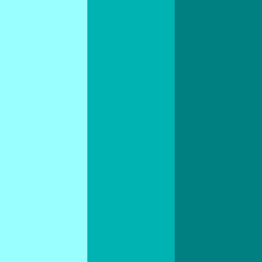 Download aqua shades color palette PNG image (square)