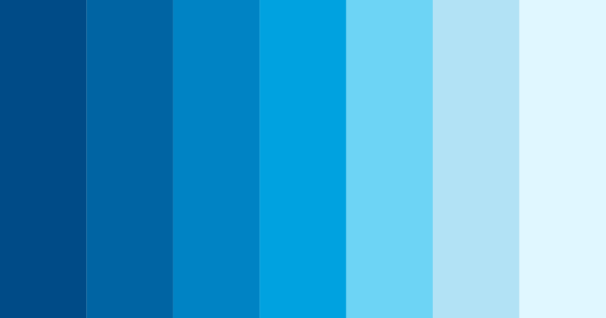 Download shades of blue color palette PNG image (landscape)