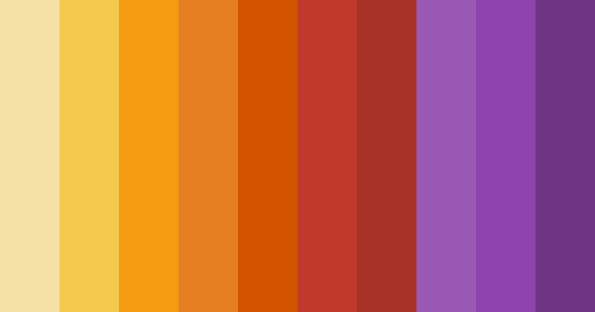 Download autumnal symphony color palette PNG image (landscape)