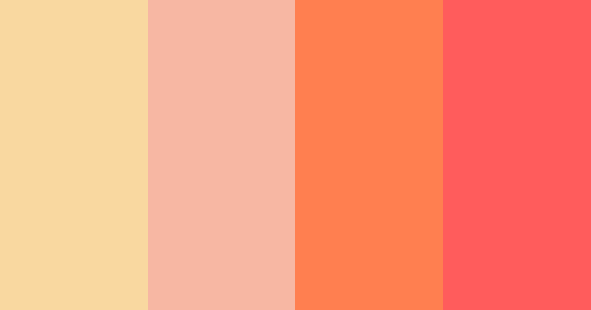 Download coral sunrise color palette PNG image (landscape)