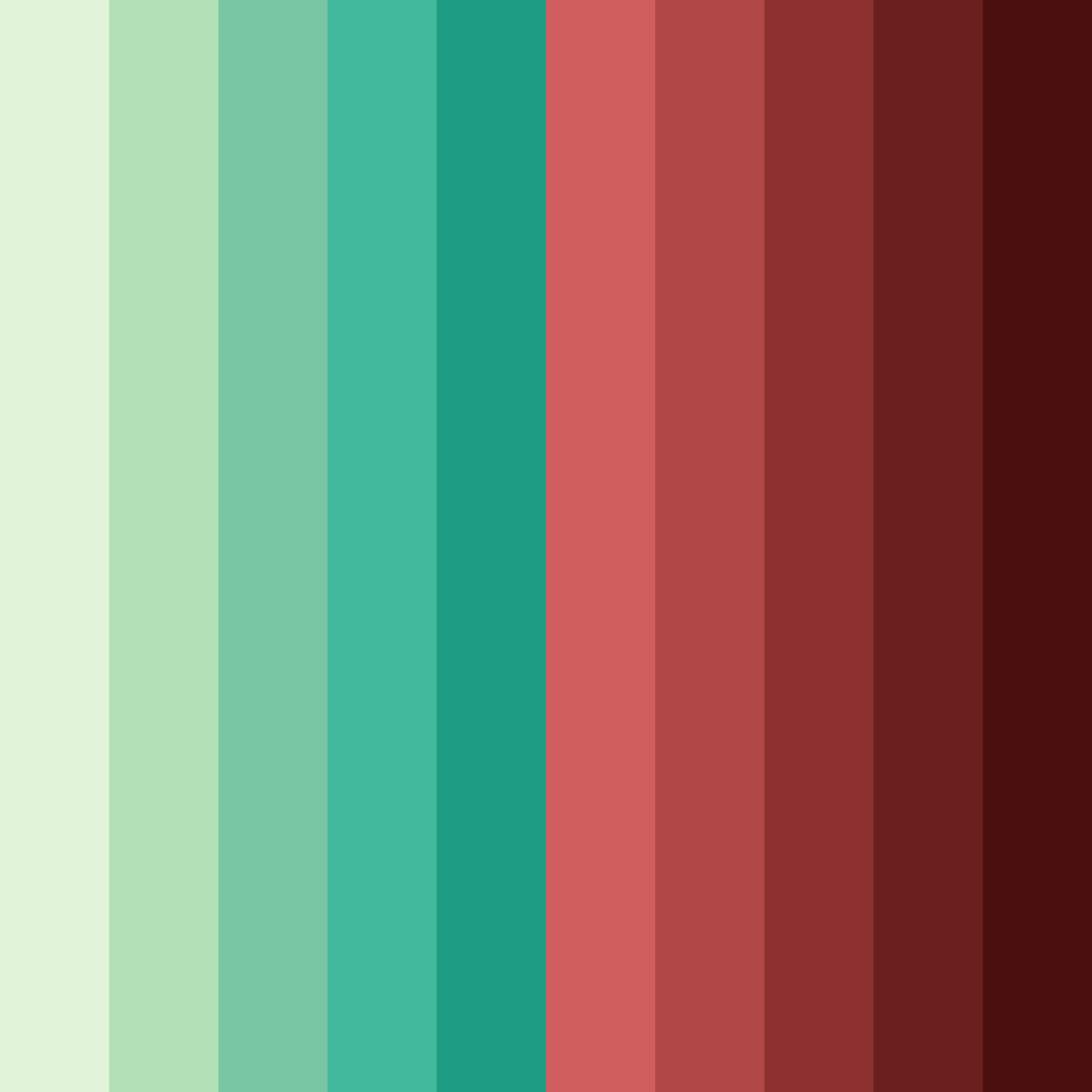 Download green and red harmony color palette PNG image (square)