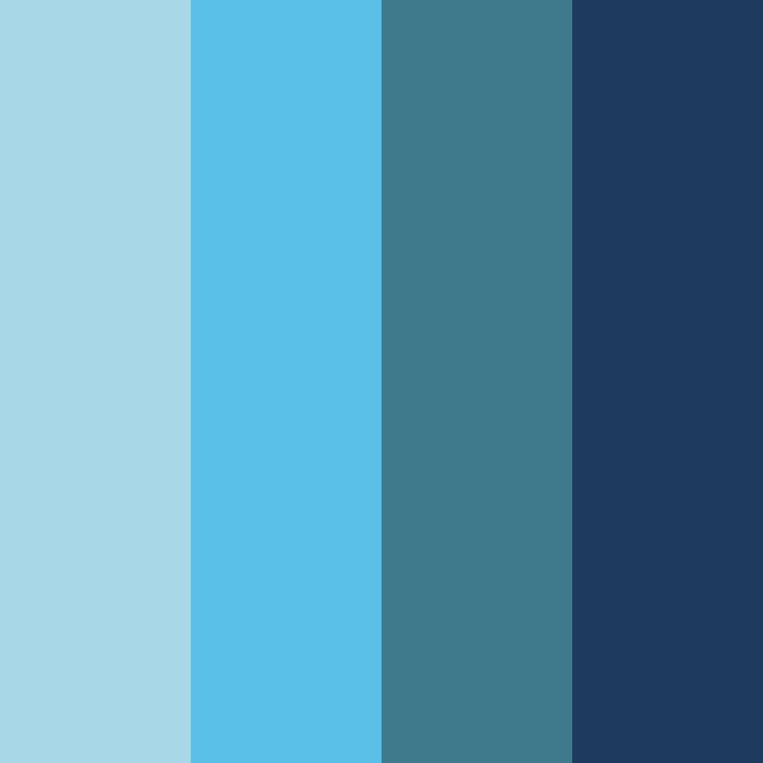 Download blue ocean shades color palette PNG image (square)