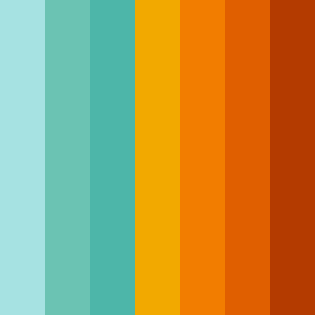 Download blue green autumn color palette PNG image (square)