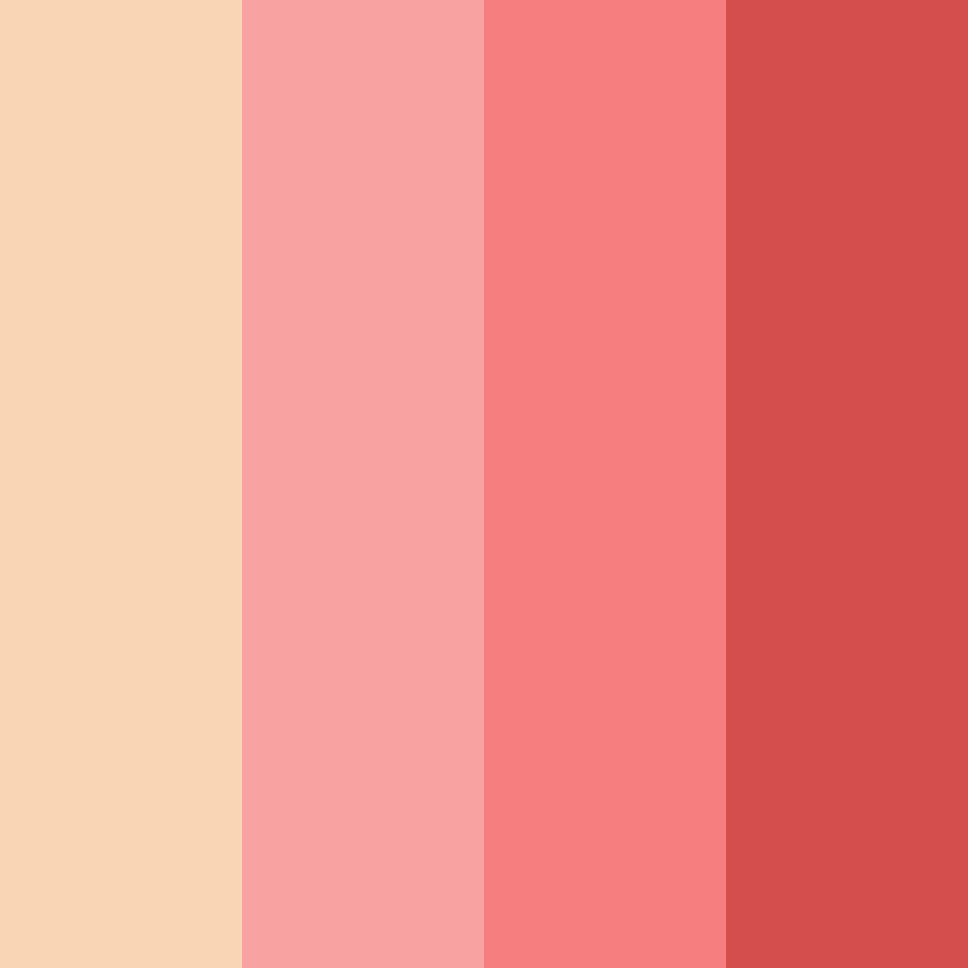 Download coral sunset color palette PNG image (square)