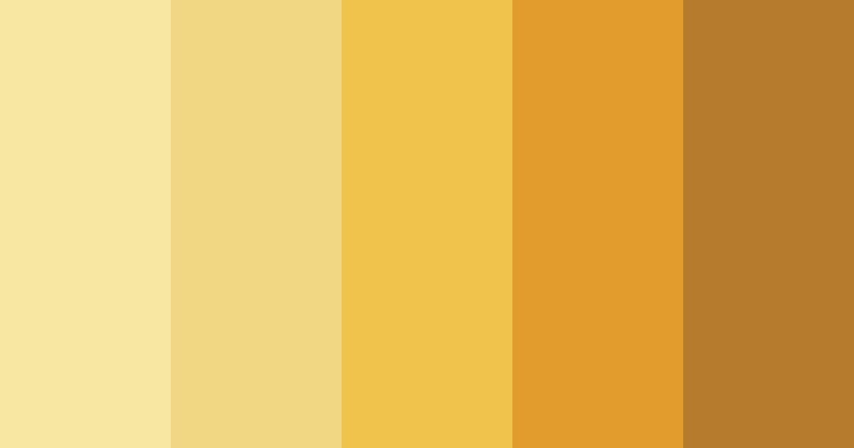Download yellow blossom color palette PNG image (landscape)
