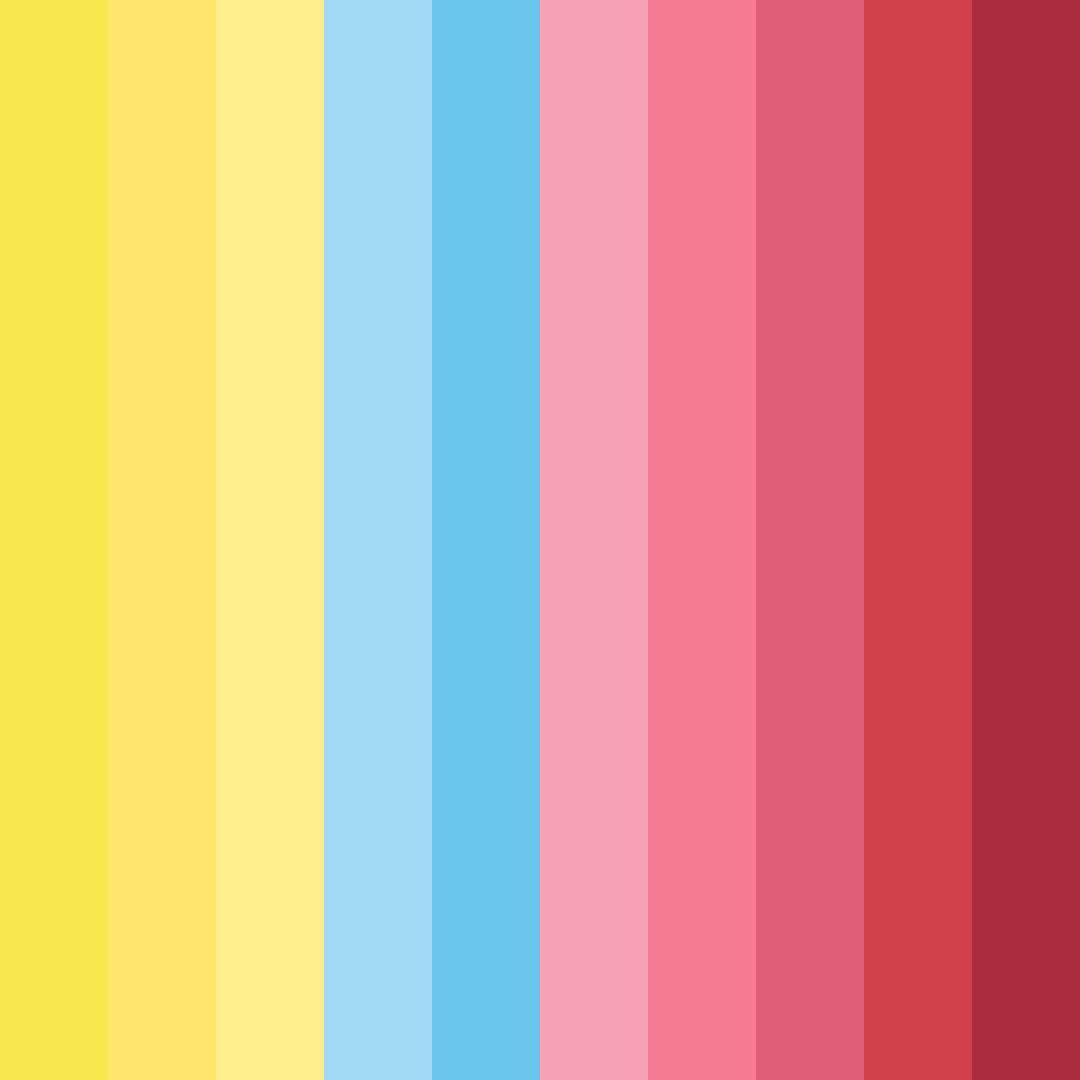Download bright summer colors color palette PNG image (square)