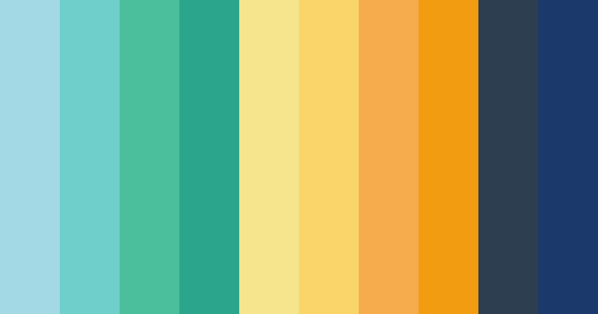 Download bright blue summer color palette PNG image (landscape)
