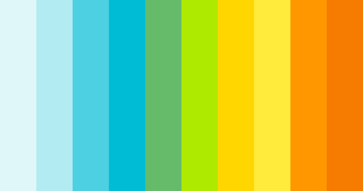Download tropical sunshine color palette PNG image (landscape)