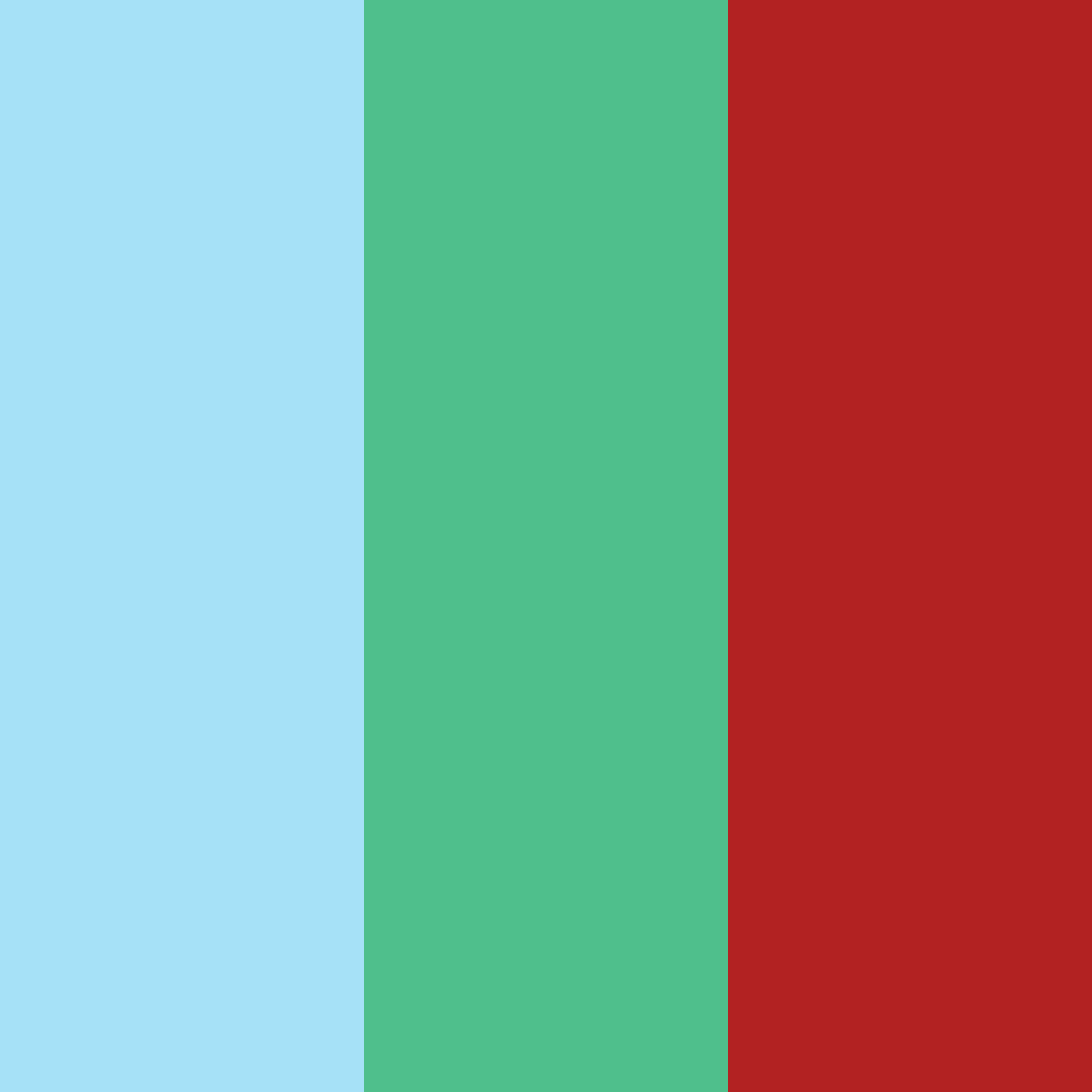 Download red blue green harmony color palette PNG image (square)