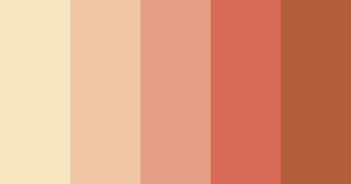 Download warm coral color palette PNG image (landscape)
