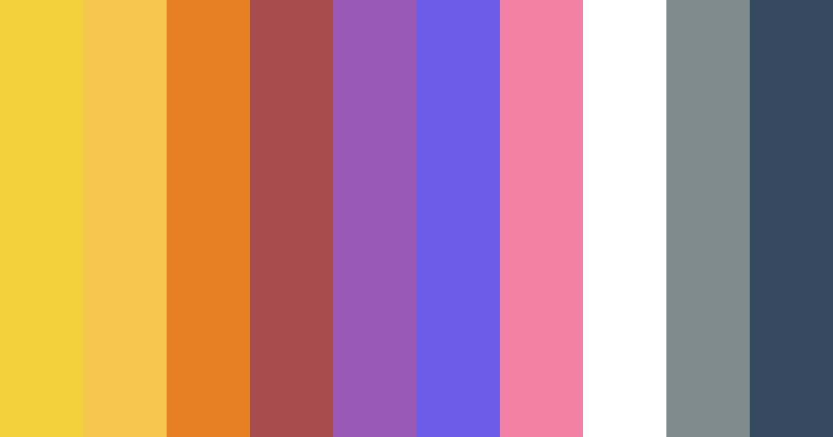 Download vibrant red yellow purple color palette PNG image (landscape)
