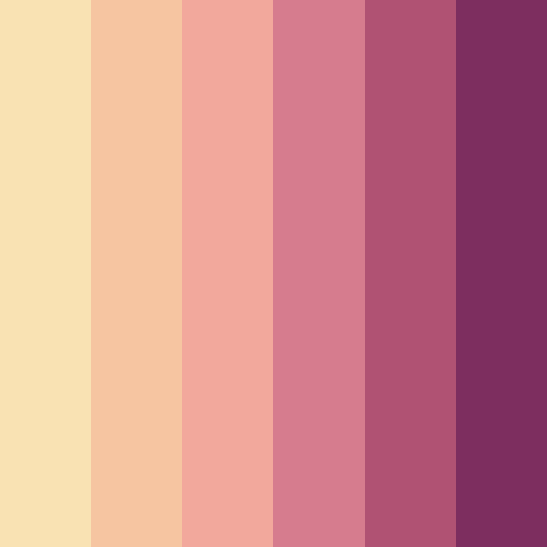 Download sunset blossoms color palette PNG image (square)