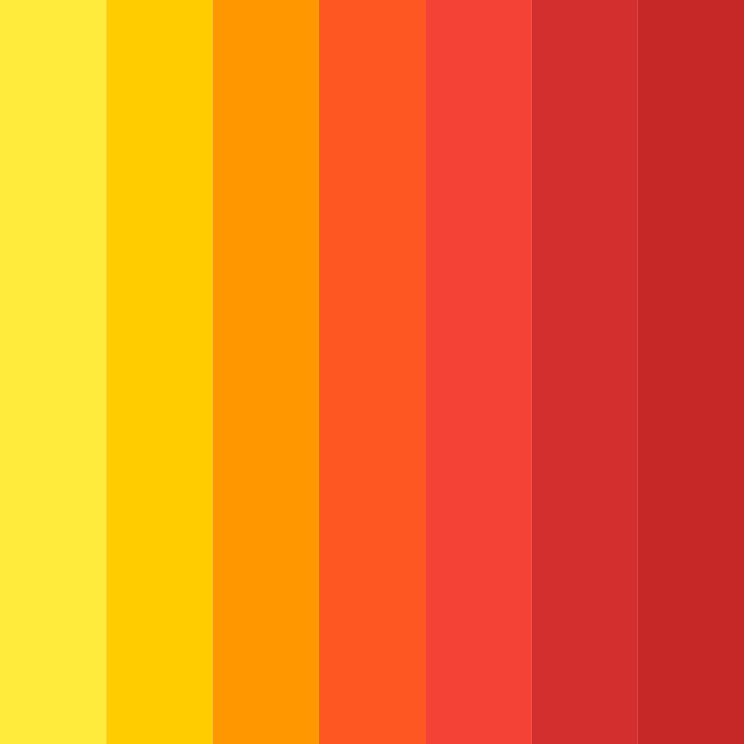 Download shades of orange color palette PNG image (square)