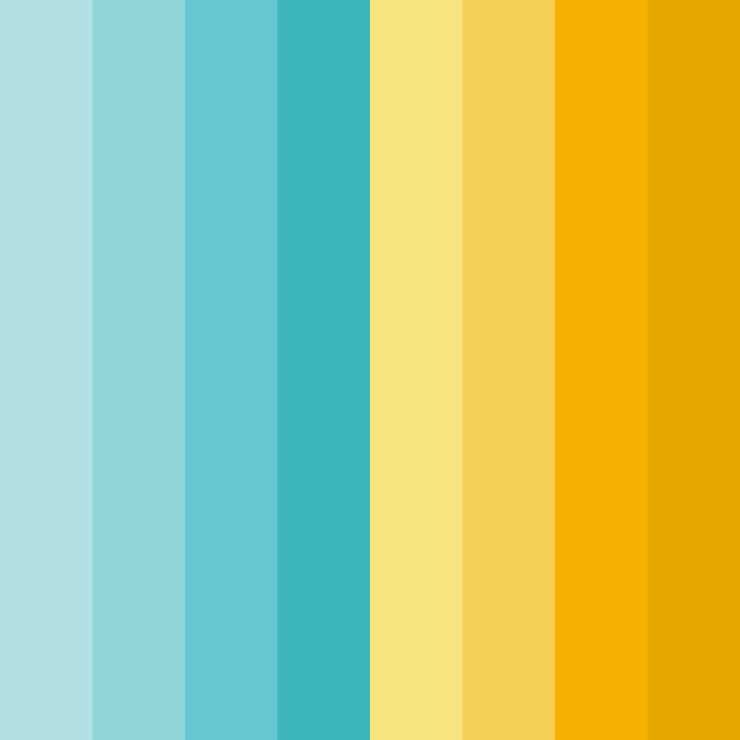 Download tiffany's joyful breeze color palette PNG image (square)