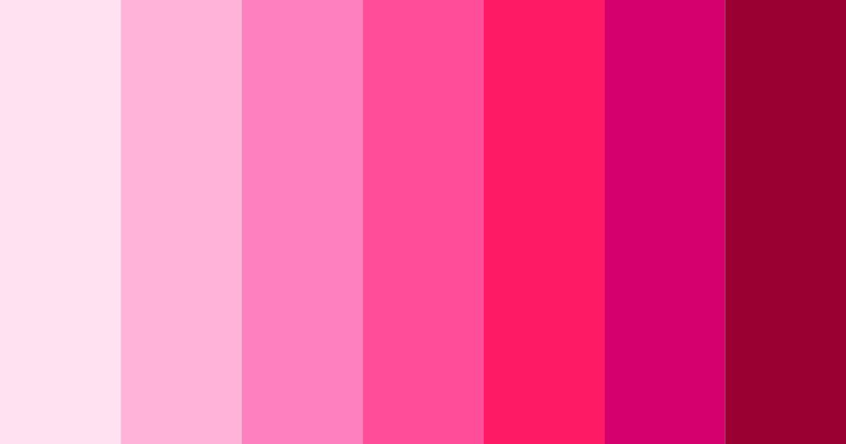 Download vibrant pink color palette PNG image (landscape)