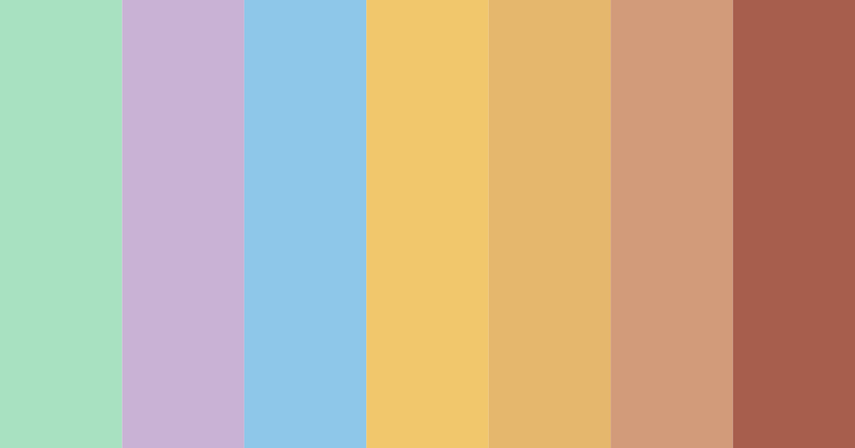 Download whimsical meadow color palette PNG image (landscape)