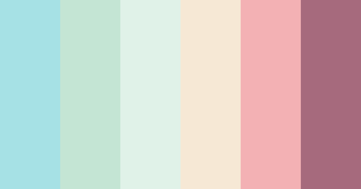 Download serene waters and blossoms color palette PNG image (landscape)