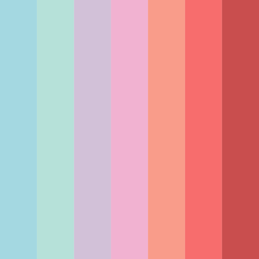 Download serene blossom color palette PNG image (square)
