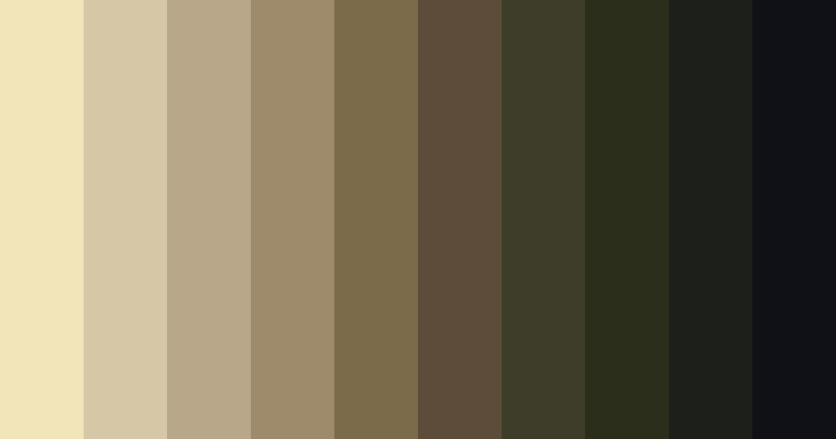 Download shades of gold color palette PNG image (landscape)