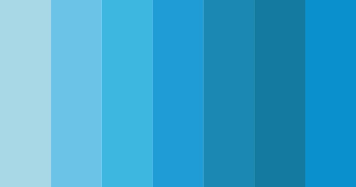 Download shades of blue color palette PNG image (landscape)