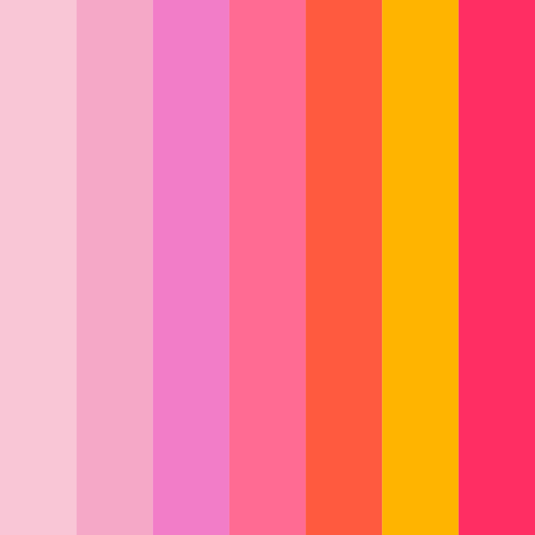 Download pink candy color palette PNG image (square)