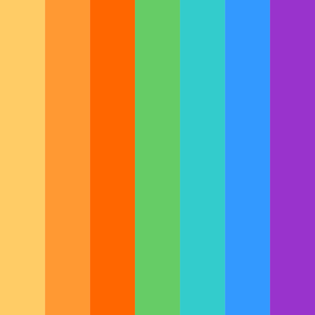 Download vibrant sunset color palette PNG image (square)