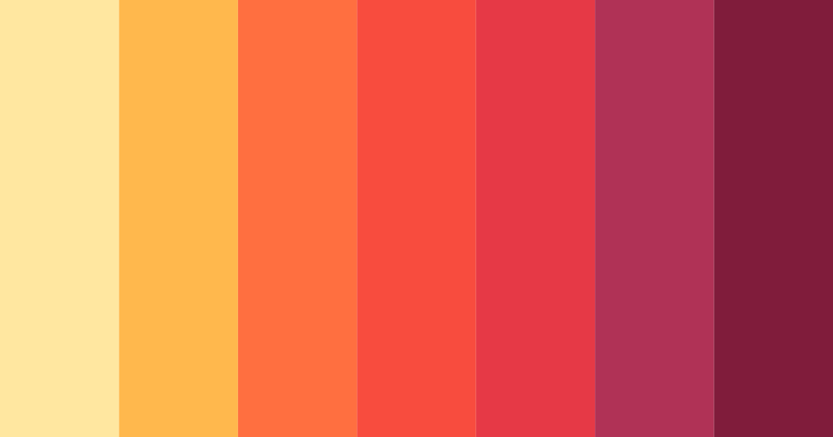 Download tropical orange color palette PNG image (landscape)