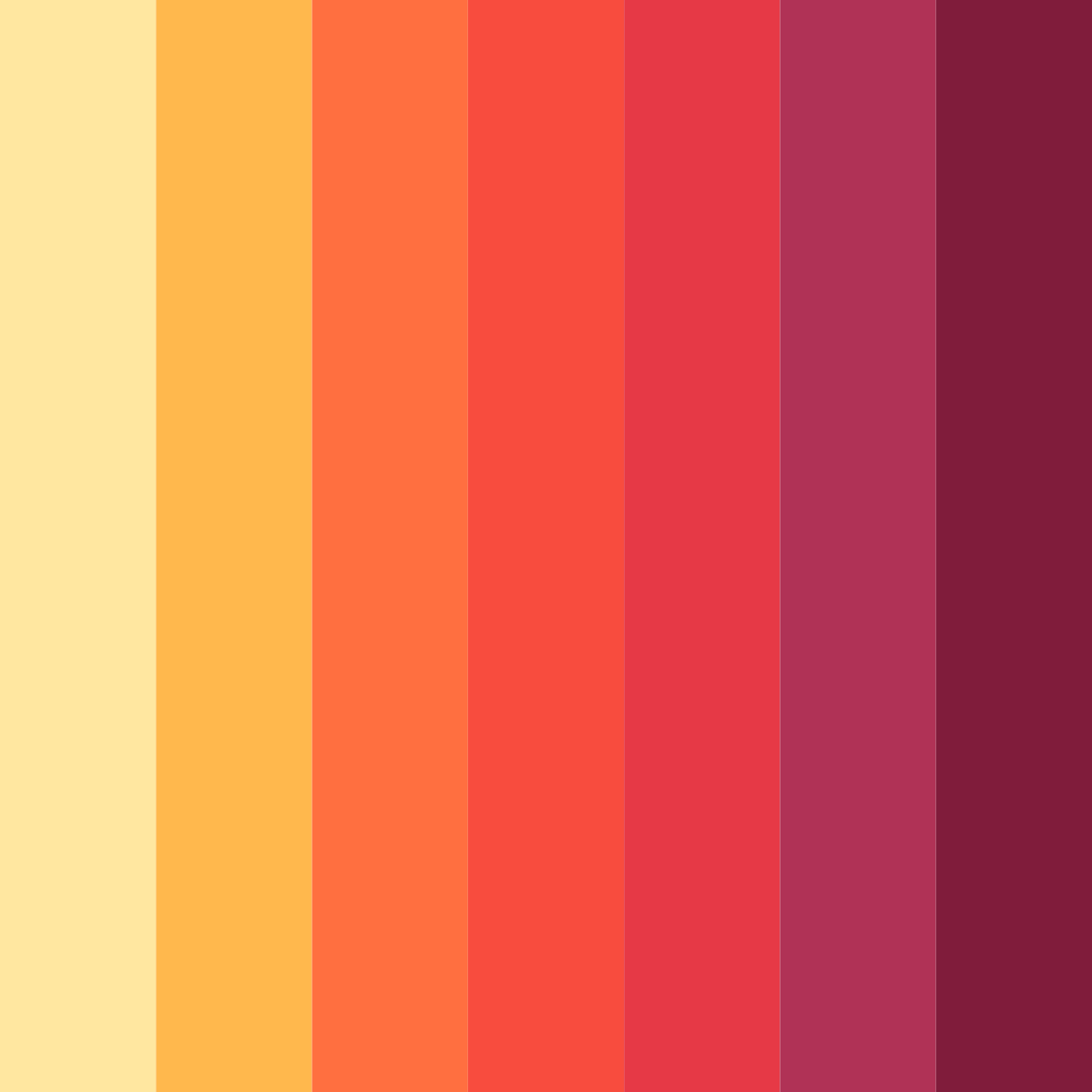Download tropical orange color palette PNG image (square)