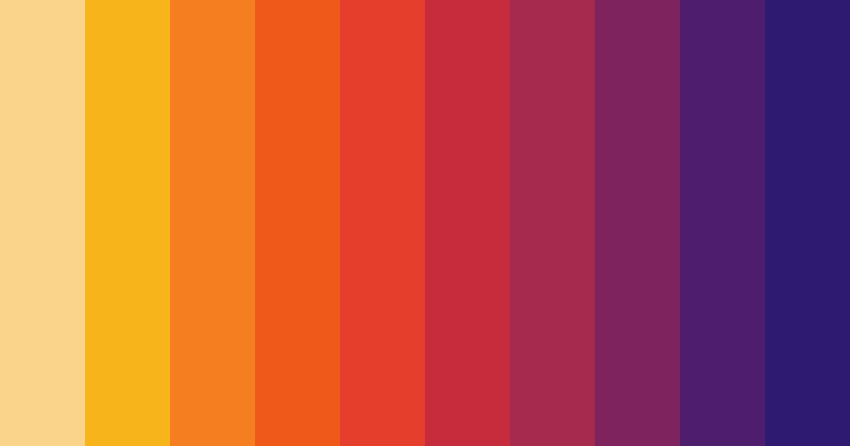 Download citrus sunset color palette PNG image (landscape)