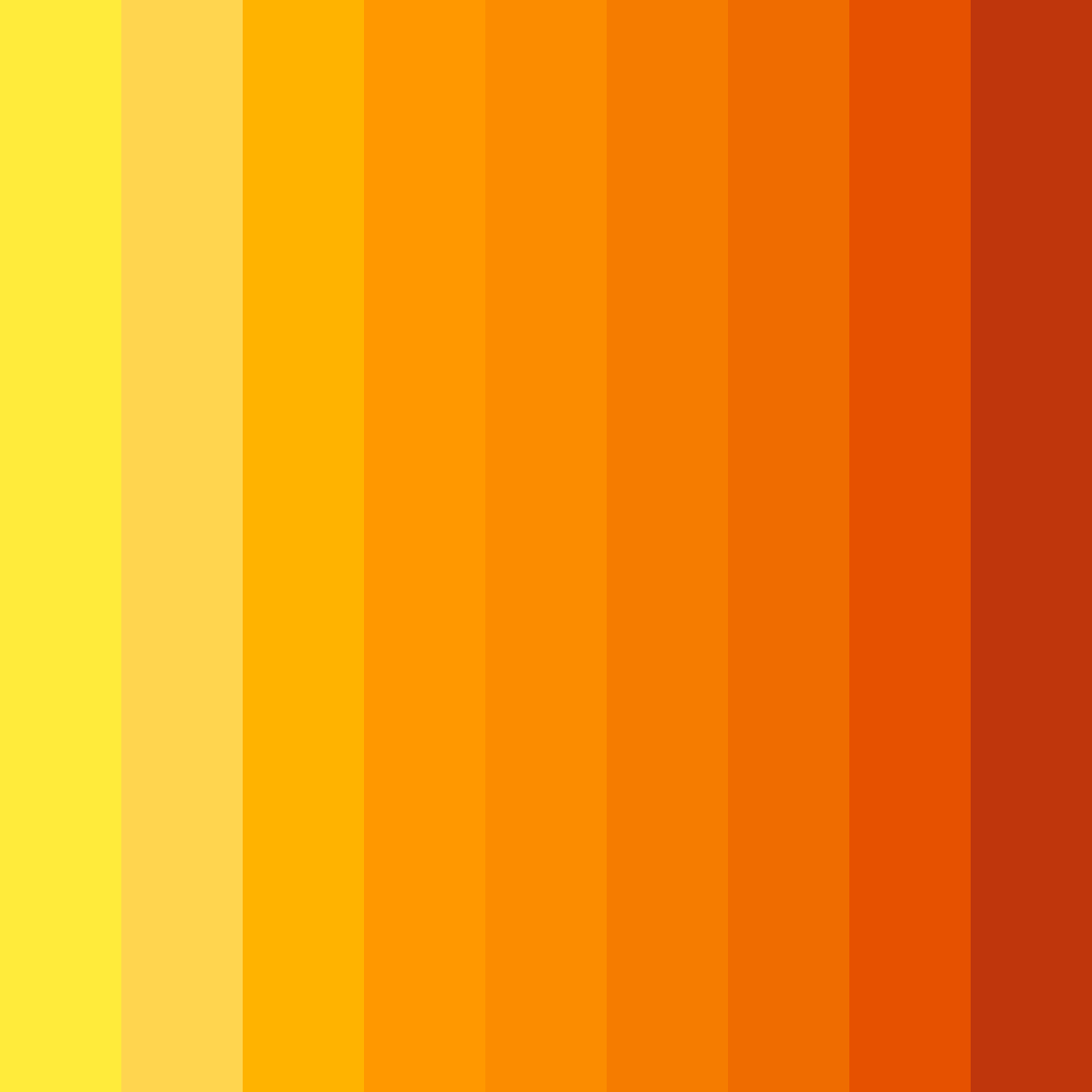 Download shades of yellow orange color palette PNG image (square)