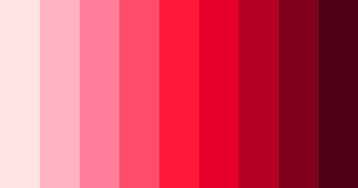 Download shades of rose color palette PNG image (landscape)