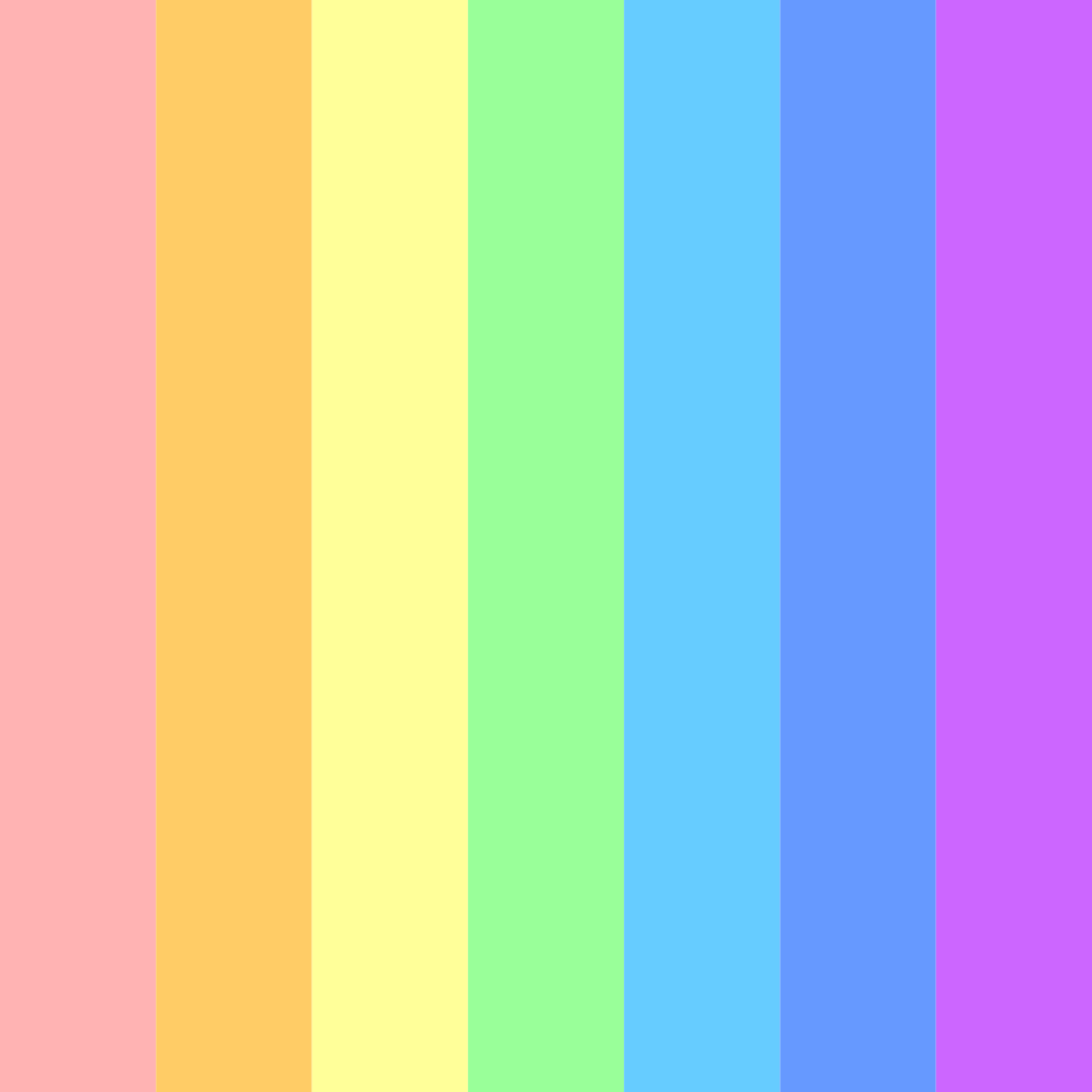 Download vivid rainbow colors color palette PNG image (square)