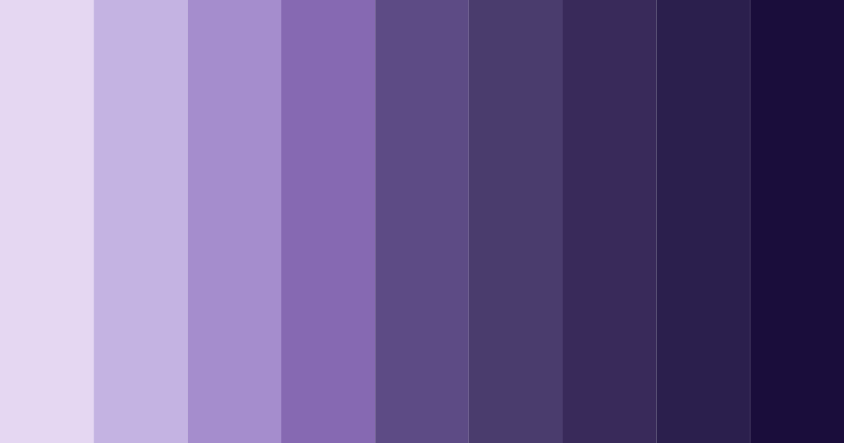 Download shades of purple color palette PNG image (landscape)