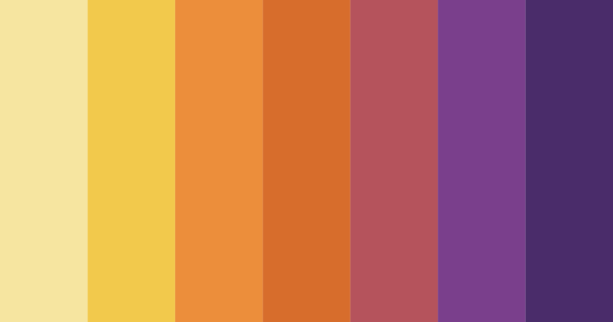 Download colorful yellow color palette PNG image (landscape)