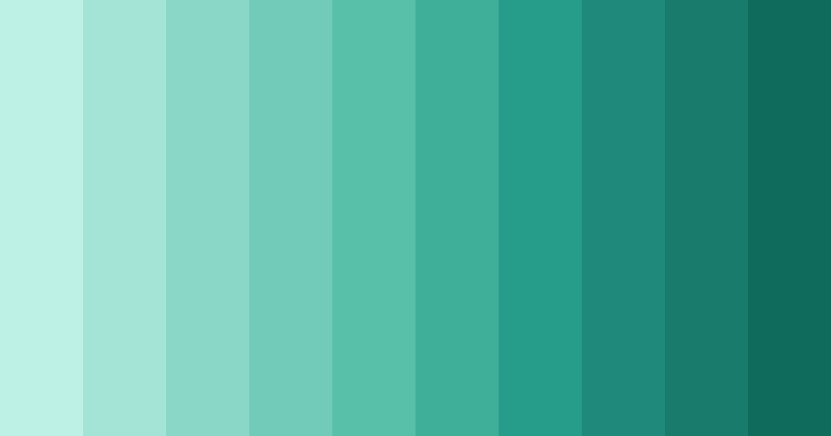 Download turquoise bliss color palette PNG image (landscape)