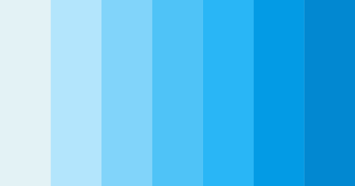 Download cerulean cascade color palette PNG image (landscape)
