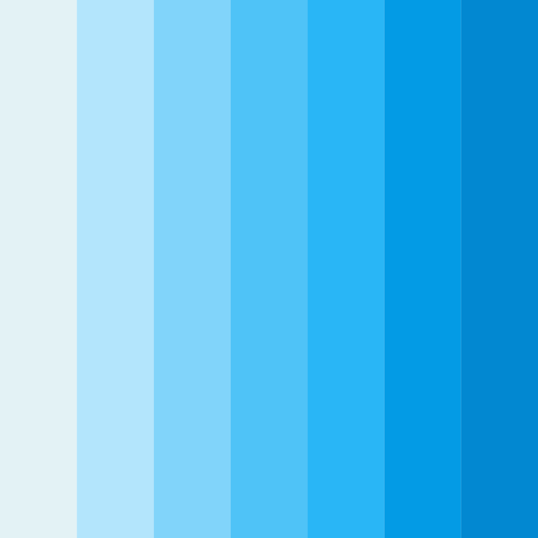Download cerulean cascade color palette PNG image (square)