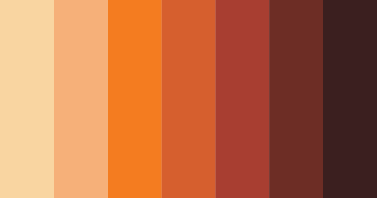 Download burnt orange shades color palette PNG image (landscape)