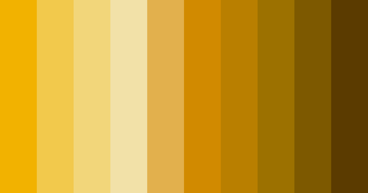 Download golden shades color palette PNG image (landscape)