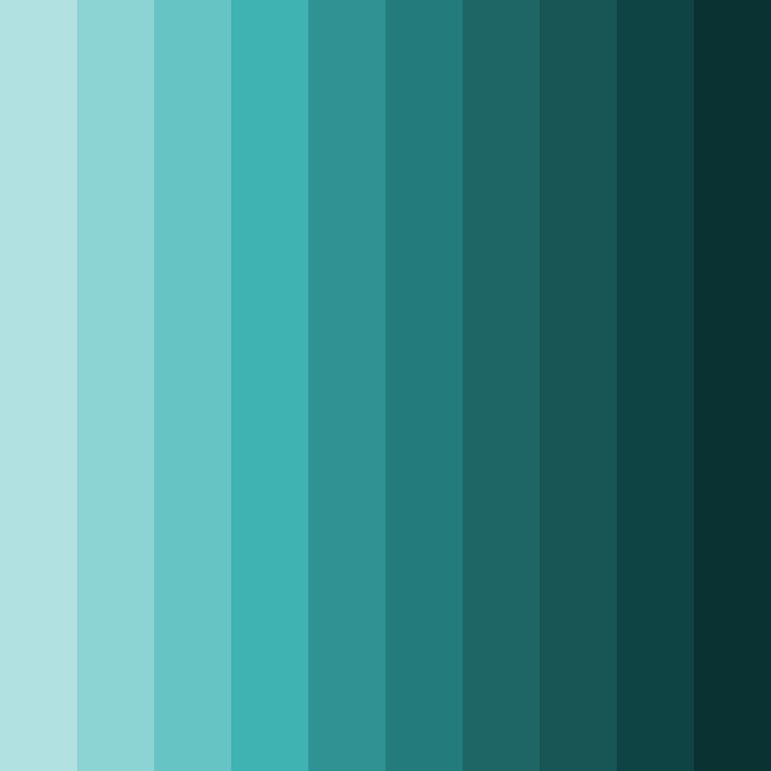 Download dark teal tones color palette PNG image (square)