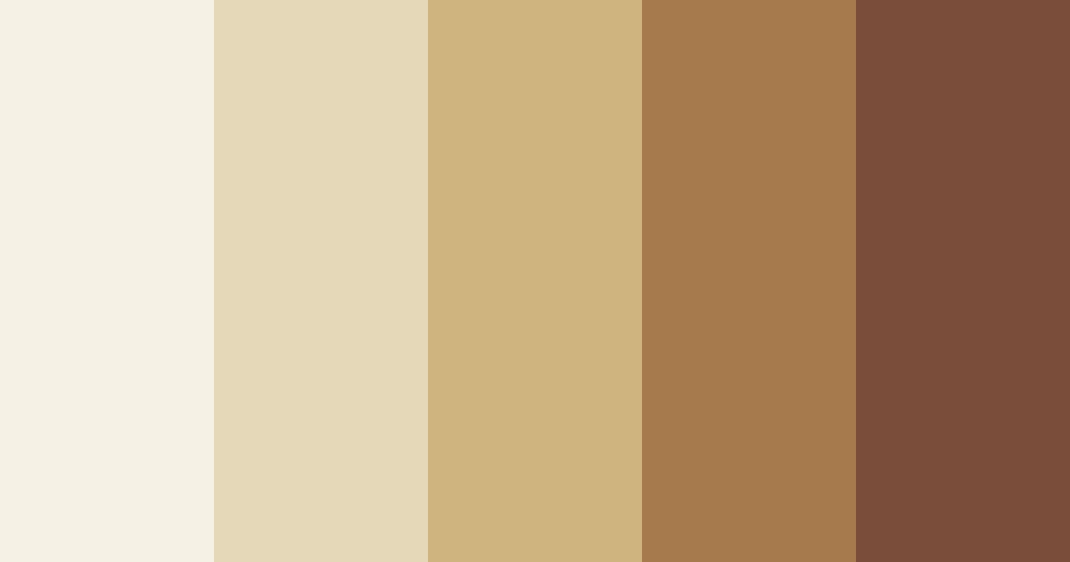 Download creamy earthtones color palette PNG image (landscape)
