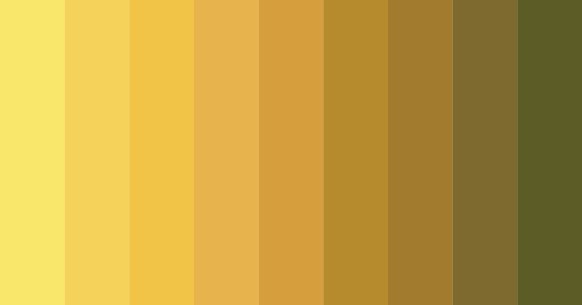 Download yellow shades color palette PNG image (landscape)