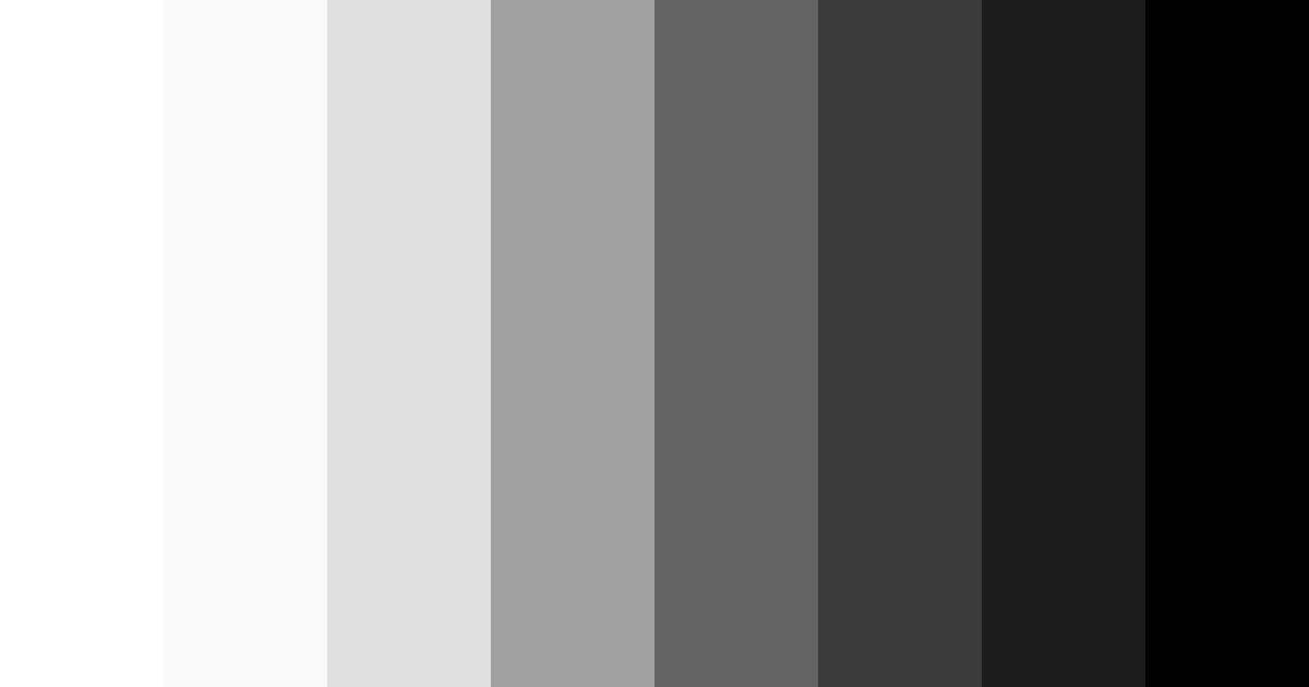 Download shades of grey color palette PNG image (landscape)