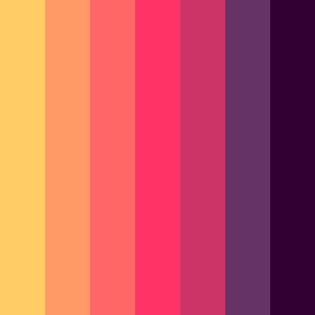 Download sunset symphony color palette PNG image (square)