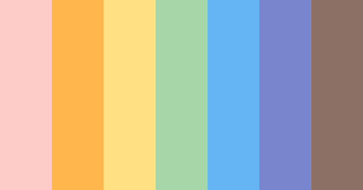 Download rainbow harvest color palette PNG image (landscape)