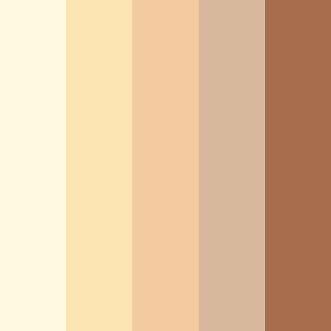 Download warm beige shades color palette PNG image (square)